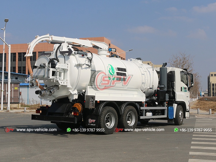 14,000 Litres Jetting and Suction Truck ISUZU- Rear Right Side